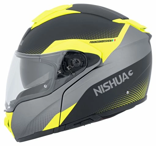 Nishua NFX-3 Flipup Helmet -Flip-Up Helmets Sales 7d.00.ef .H1NishuaNFX3mattschwarztitanneongelb21708241020